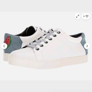 Sam Edelman White Bedazzled Sparkly Watermelon Sneakers - Size 9
